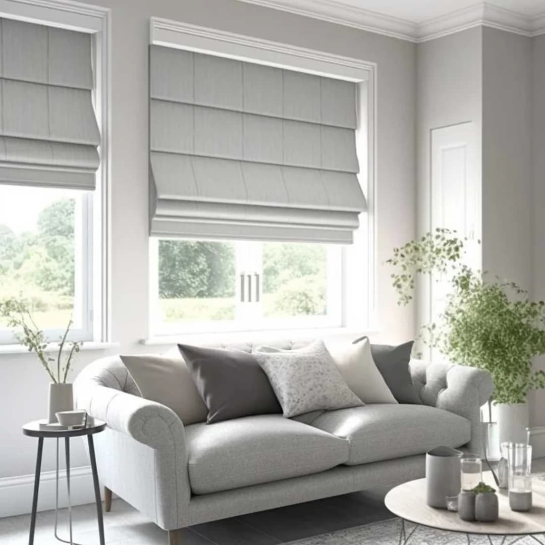 Close-up of Alpha Decor window blind fabric texture